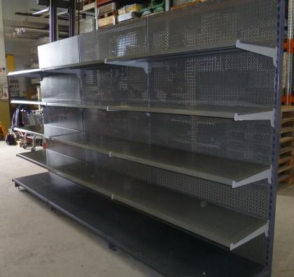 5 m Tegometall Wandregal anthrazit gebraucht für Lager Keller Garage etc.