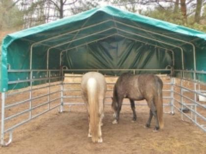 Stallzelt Weidezelt ganzjährig einsetzbar unterschiedliche Größen