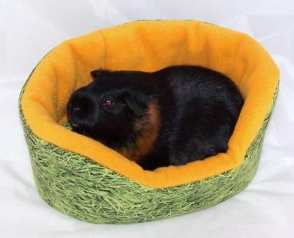 Kuschelbettchen mit 1 Kissen Grasmuster für Meerschweinchen Chinchilla Kleint