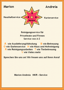 Dienstleistungen für Privatleute und Firmen