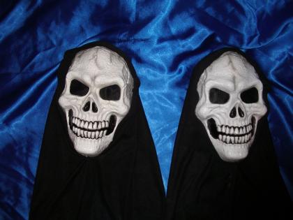 Halloween Masken Horror Skelett Totenkopf 2 Stück Neu