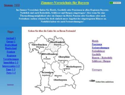 Zimmer-Verzeichnis für Bayern
