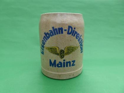 Bierkrug Eisenbahndirektion Mainz um 1900-1930