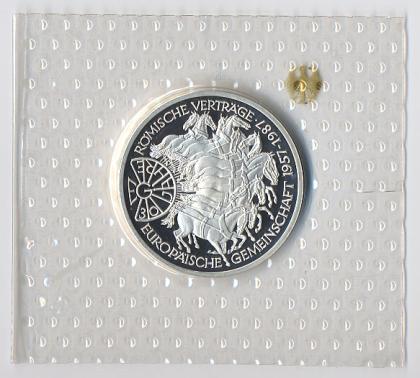 10 DM-Gedenkmünzen in silber polierte Platte original verschweisst
