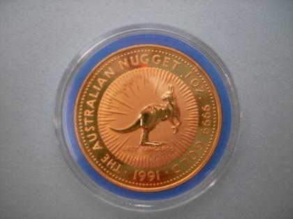 Australian Nugget 1 Oz Feingold 9999 von 1991