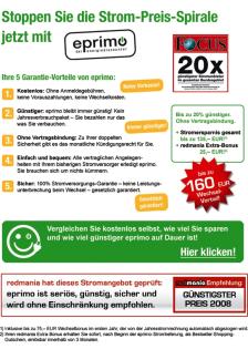 Nur bei redmania bis zu 160Euro Wechselbonus sichern.