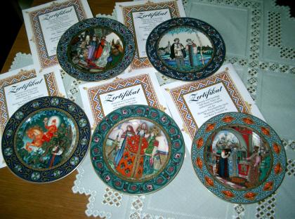 Verkaufe 5 Sammelteller Villeroy Boch Russische Märchen Limited Edition by HEI