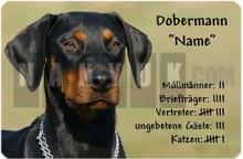 Dobermann Pinscher Warnschild