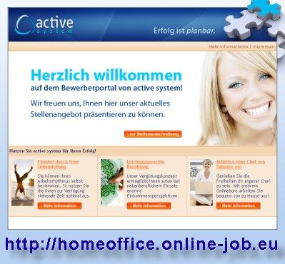 Heimarbeit am PC Online-Job im Homeoffice Bürotätigkeit als Heimarbeit.