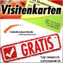 300 Gratis Visitenkarten
