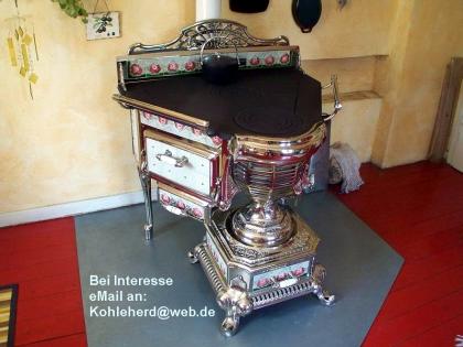 Antiker Küchenherd Jugendstil Frankreich 1910 Kohleherd antik