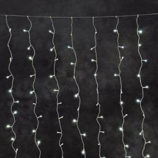 Micro-LED Vorhang warmw. LED transparentes Kabel