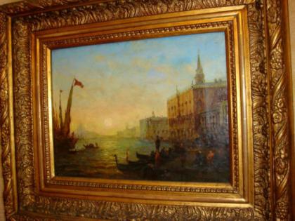 Ölgemälde Venezia in der Morgensonne sign. A. Rosier