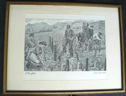 Strieffler Heinrich Rebenscheiden Serigraphie B068