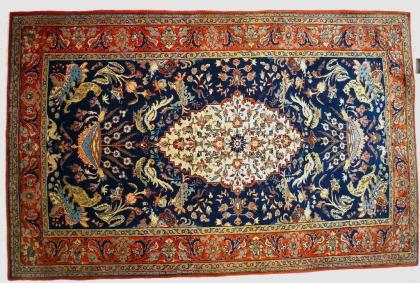 Orientteppich Teheran mit Seide antik T085