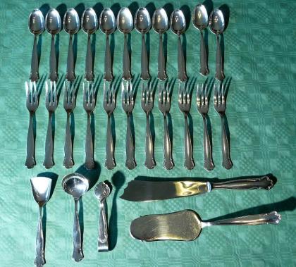 Kaffeebesteck Höller versilbert antik BE020
