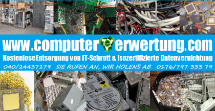 ISO Zertifizierte Computerschrott Entsorgung KOSTENLOS