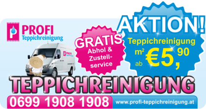 Profi-Teppichreinigung bereits ab 5 90