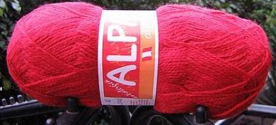 500 Gramm rote Alpaka Wolle zum stricken 5 Ballen
