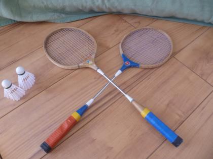 Vintage Federballschläger aus Holz Antik Badminton sport fitness