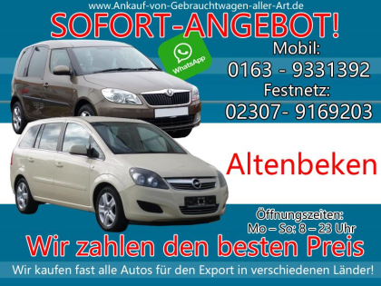 Kaufe jedes Auto Altenbeken Ankauf von Autos Altenbeken - Fairen Preis verkauf