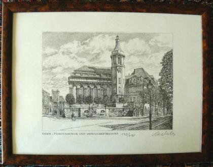 Friedenskirche Jhdt. -Brunnen Grafik B087