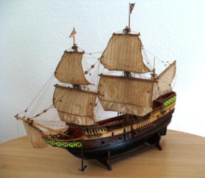 Altes Segelschiffsmodell Mayflower