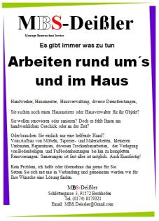 Handwerker Hausmeister Hausverwaltung Dienstleistungen