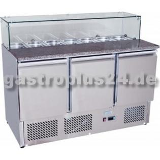 Saladette 1365 x 700 x 970 mm Glasaufsatz