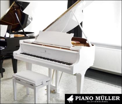 Hamburger Steinway Sons Flügel Modell S-155 in weiß Hochglanz