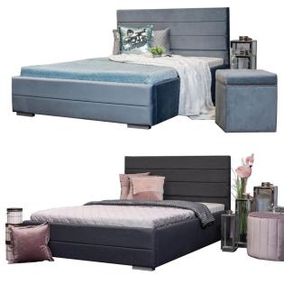 Bett Polsterbett mit Lattenrost Designbett Doppelbett 90x200