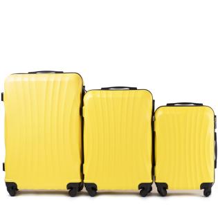 Reisekoffer ABS 159 Hartschalenkoffer Koffer S M L Set Kofferset Reise leicht