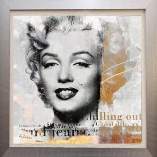 Luger Gery Legenden Monroe Pop Art 80x80cm Kunstdruck im Rahmen
