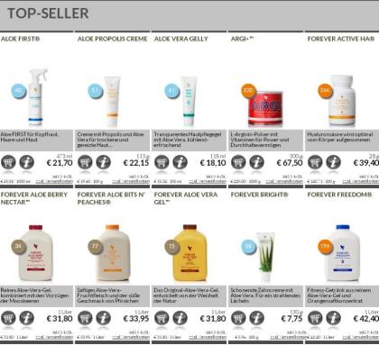 Die Top 10 von FOREVER LIVING PRODUCTS