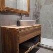 Waschtisch aus Altholz der Firma Alldeco