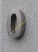 Hausnummer in Edelstahl 190mm Hoch und 40mm Tief - Nr. 0